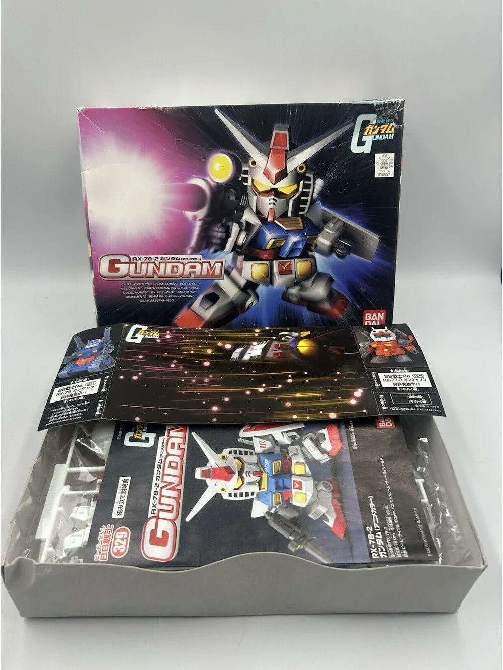 Bandai BB Senshi 329 RX-78-2 Gundam Anime Color SD Model Kit 2009 Open Box